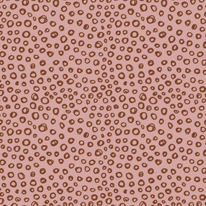 Cheetah bubbles little minimal circles abstract animal print design dusty rose stone red