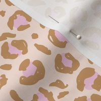 Messy gritty leopard spots - nineties retro style boho wild cat pink