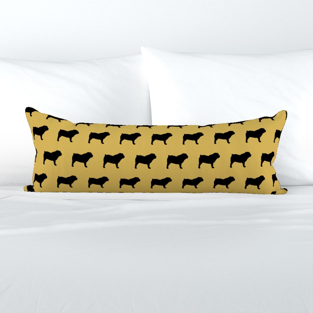 Bulldog Silhouette Yellow