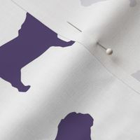 English Bulldog Purple Silhouettes