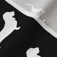 Basset Hound Silhouette Black & White