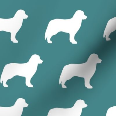 Bernese Dog Silhouette Turquoise