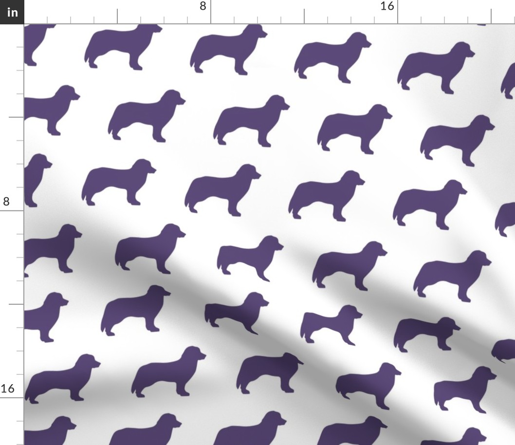 Bernese Dog Silhouette Purple Dogs