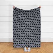 Bernese Dog Silhouette Cool Gray Bkgd