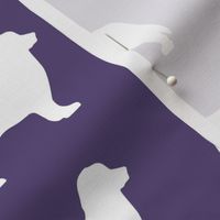 Bernese Dog Silhouette Purple Bkgd