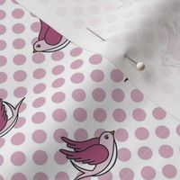 Pink Polka Dot Birds