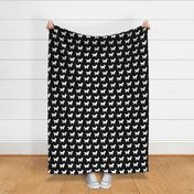 Shihtzu Dog Silhouettes Black White