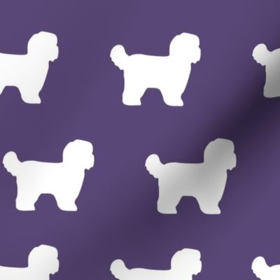 Shih Tzu Dog Silhouette Purple