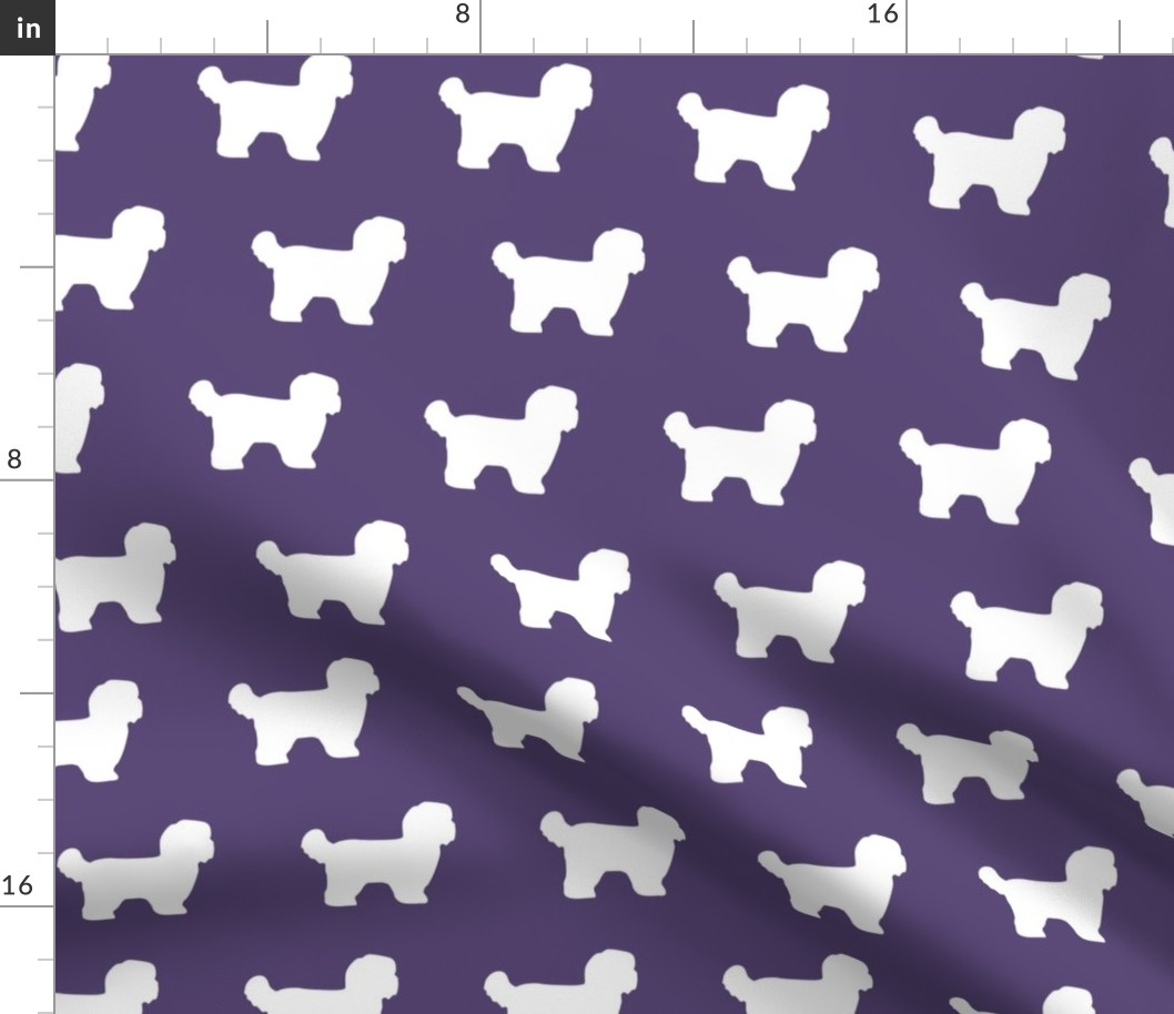 Shih Tzu Dog Silhouette Purple