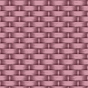 woven basket pink