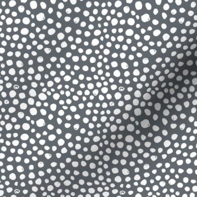 Spotty Cheetah little minimal circles abstract animal print design charcoal gray white