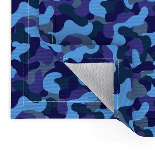 Blue Camo print abstract shape pattern