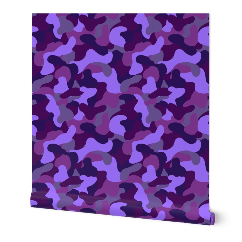 Purple Camo print abstract shape pattern