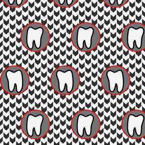 Geometric Dental Dance / Chevron teeth / Tooth  