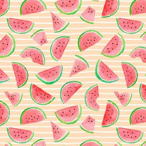 Watermelon Slices (creamsicle stripe) SMALLER scale