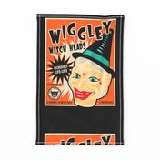 Wiggley Witch Heads Tea Towel