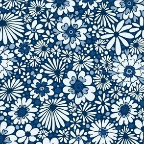 Classic Blue Limited Palette - Heart Flowers-Smaller