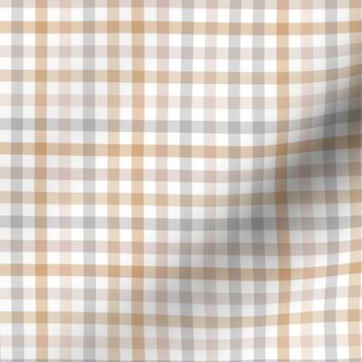 Buffalo gingham plaid check romantic girls soft gray beige sand