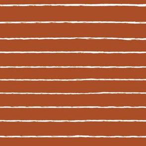 thin white stripes on rust - smaller 