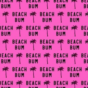 (3/4"  scale) beach bum - black on pink - C20BS