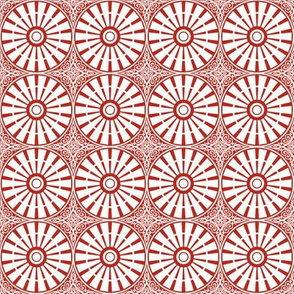 Windmill Wheels - Harvest Storm (Red and White)