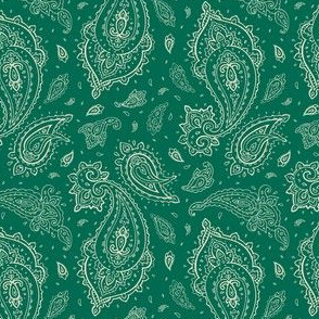 Green Bandana Fabric, Wallpaper and Home Decor | Spoonflower