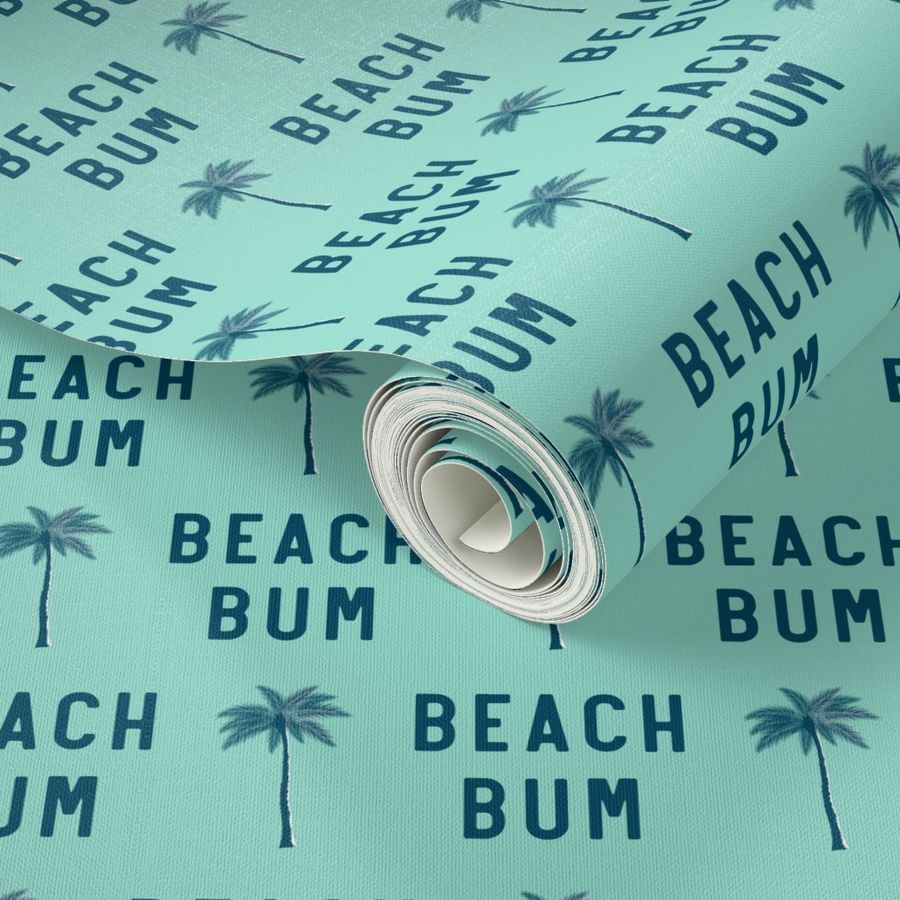 beach bum - blue on aqua - C20BS