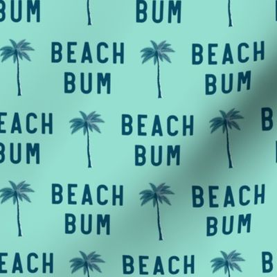 beach bum - blue on aqua - C20BS