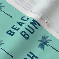 beach bum - blue on aqua - C20BS