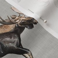 Moose on Linen - Scattered