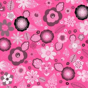 Kitsch 70s Flowers-Pink-Smaller