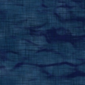 Shibori Linen in Dark Indigo (xl scale) | Arashi shibori linen pattern, coordinate fabric for the block printed stars and moons collection.