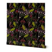 Shirley's Australiana Quilt - olive green on black, large/medium