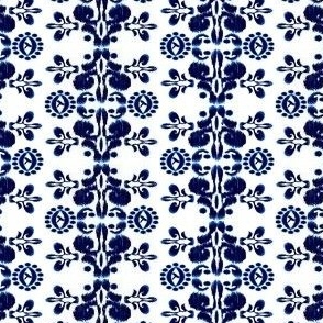 Ikat Blue and white small scale