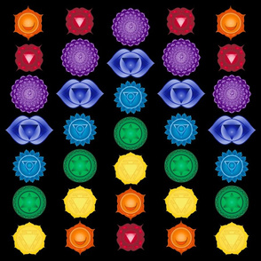 7 Chakras Black