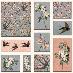 BLOSSOMS _ SWALLOWS (CREAM)