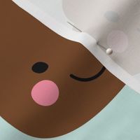 oh poop aqua XL :: cheeky emoji faces