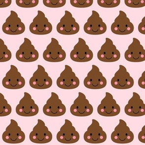 oh poop pink MED :: cheeky emoji faces