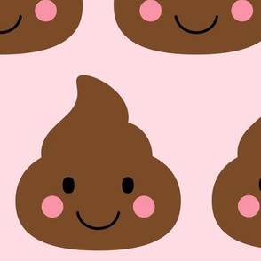 oh poop pink XL :: cheeky emoji faces