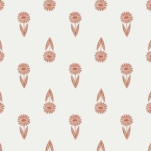 daisy block print fabric - sfx1436 apricot