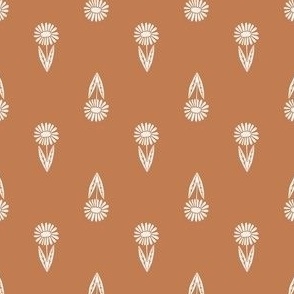 daisy block print fabric - sfx1346