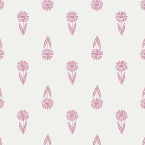 daisy block print fabric - sfx2210 orchid