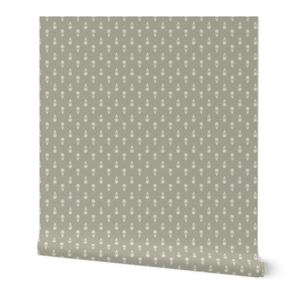 daisy block print fabric - sfx0110