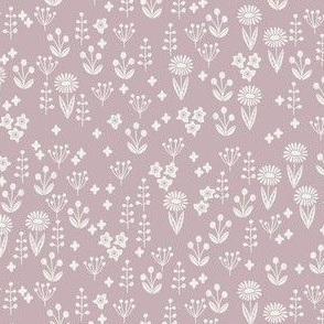 meadow floral - autumn floral fabric -sfx1905 lilac