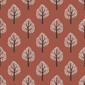 tree fabric - interiors fabric - tree wallpaper - sfx1441 clay