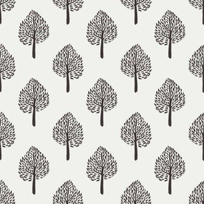 tree fabric - interiors fabric - tree wallpaper - sfx1111 coffee