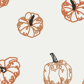 XLARGE pumpkins fabric - sfx1260 pumpkin, sfx1328 sandstone