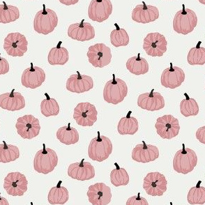 SMALL pumpkins fabric - simple minimal pumpkins - sfx1611 powder pink