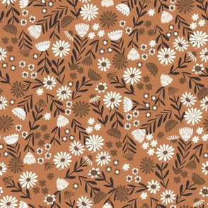 folk flower fabric - dainty feminine flowers - sfx1346, sfx1033