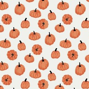 SMALL pumpkins fabric - simple minimal pumpkins - sfx1338 copper